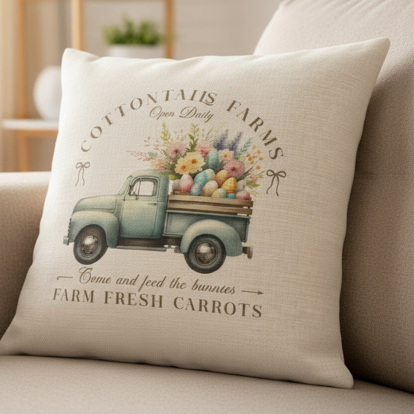Vintage Spring Truck Design Cushion - Image 2